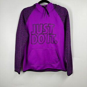 Nike Women's Therma-Fit Hoodie Medium Purple and Black Workout Running‎